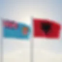 An illustration of the Albanian and Fijian flags, representing the e-visa requirements for citizens of Fiji.