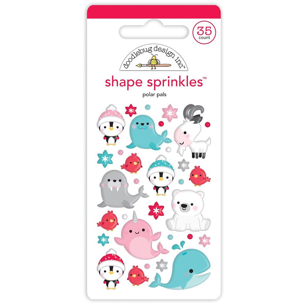Let it Snow Shape Sprinkles Polar Pals - Doodlebug