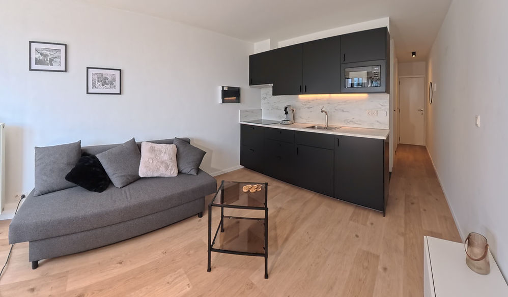 keuken verwerkt in living