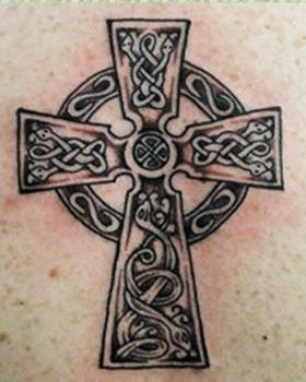 celtic cross of saint patrick of ireland tattoo with snakes, celtic, viking knotwork Design Idea Tattoos by Captain Bret and Celtic Tattoo. Newport, RI