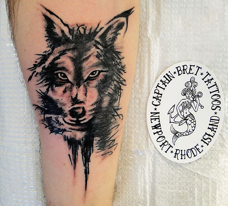 wolf black game of thrones custom wolve tattoo Design Idea Tattoos by Captain Bret and Celtic Tattoo. Newport, RI