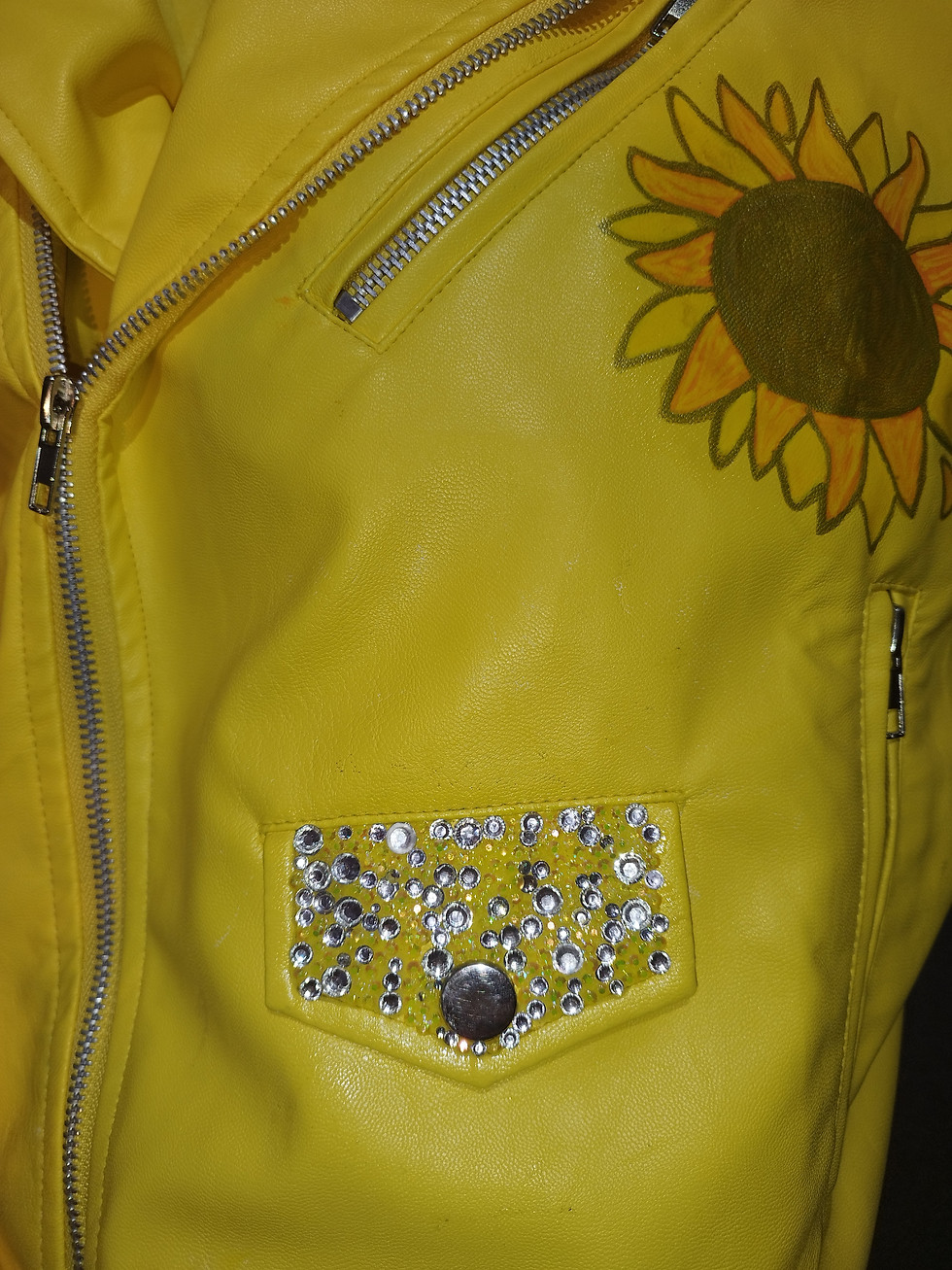 Thumbnail: Sunshine Sunflower Jacket Size 14-16 UK Womens
