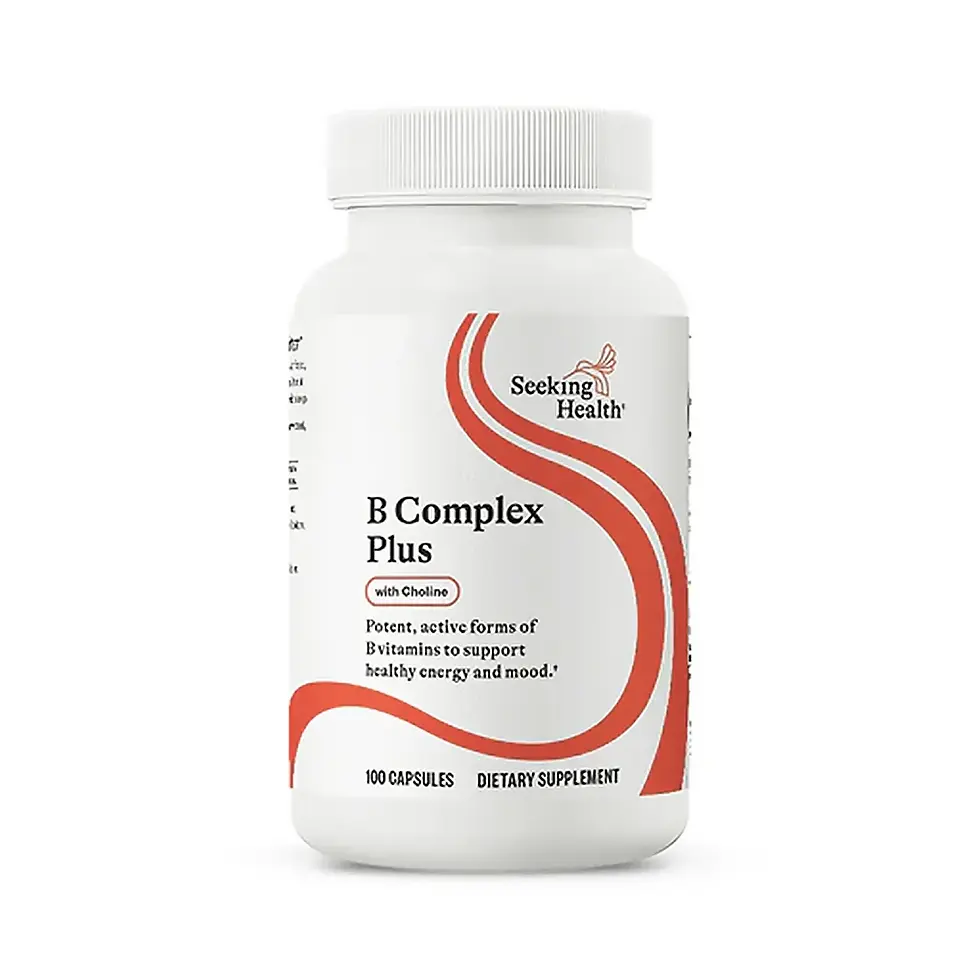 Close-up of vitamin B12 supplement forms written on small cards next to red foods