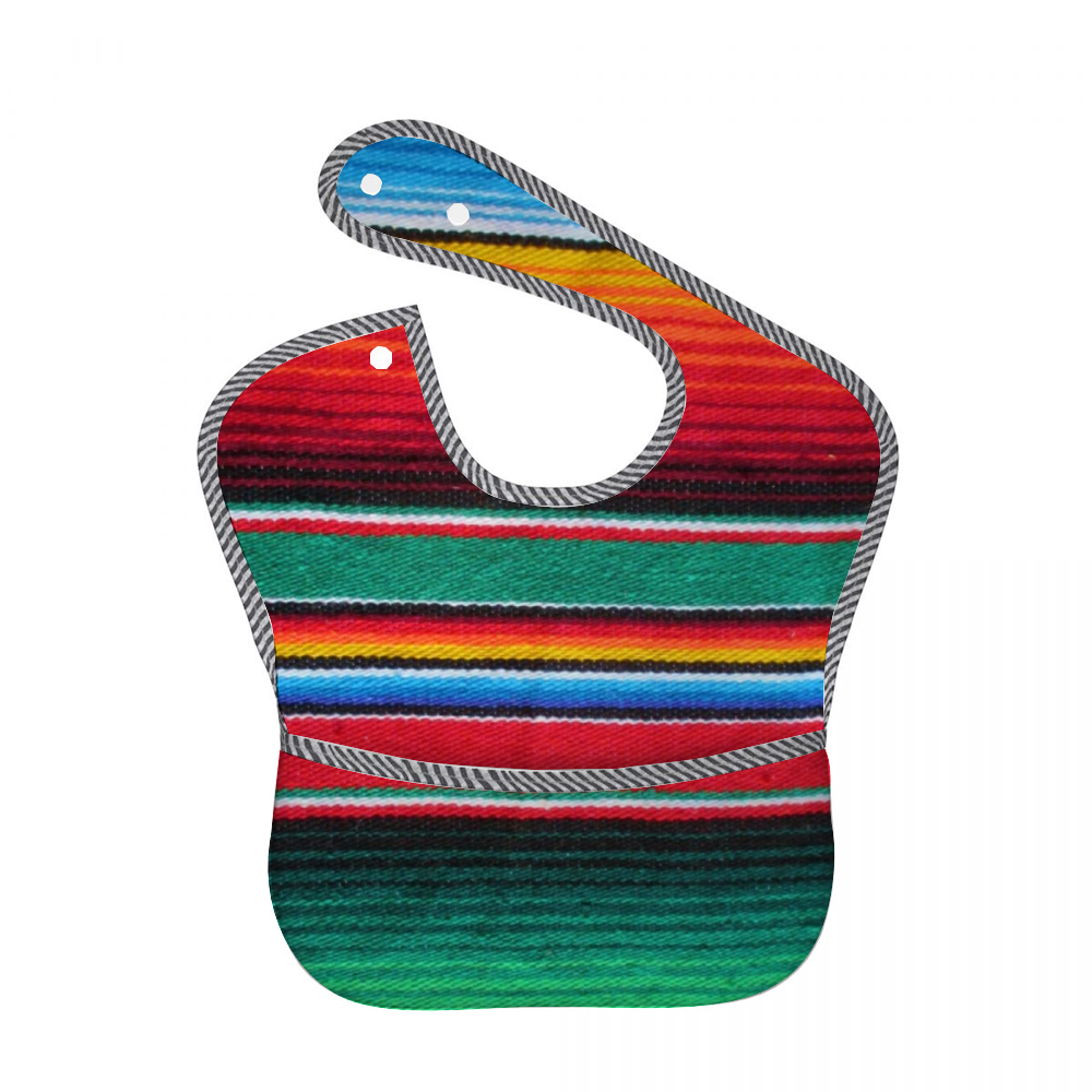 Mexican Sherpa Adjustable Closure Bib Baby Saliva Towel Toddler Waterproof Bib