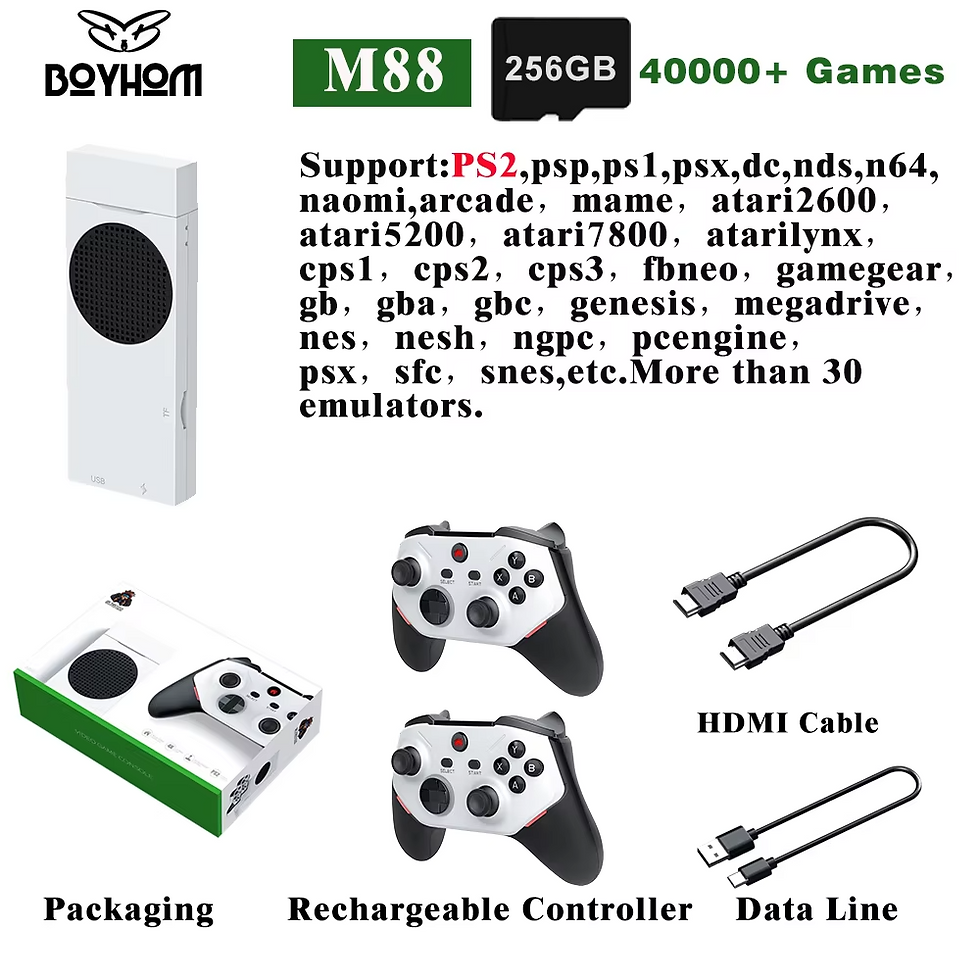 Miniatura: BOYHOM M88 4K Console ARMMali-G52GPU Game Stick Retro Video Game Wireless Gamepa