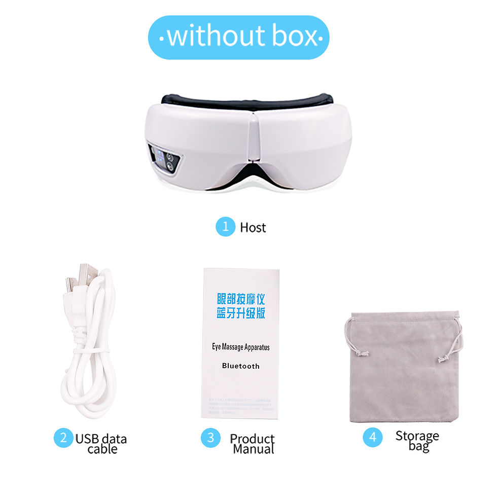 Miniatura: Smart Portable Vibration Eye Massager Airbag Compress Eye Care Tool Bluetooth Mu