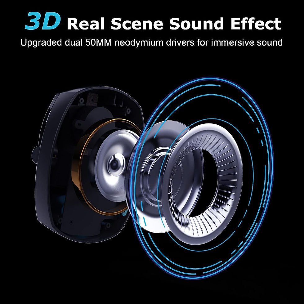 Miniatura: Gaming Headset with Detachable Noise Cancelling Microphone,2.4G Bluetooth-USB-3.