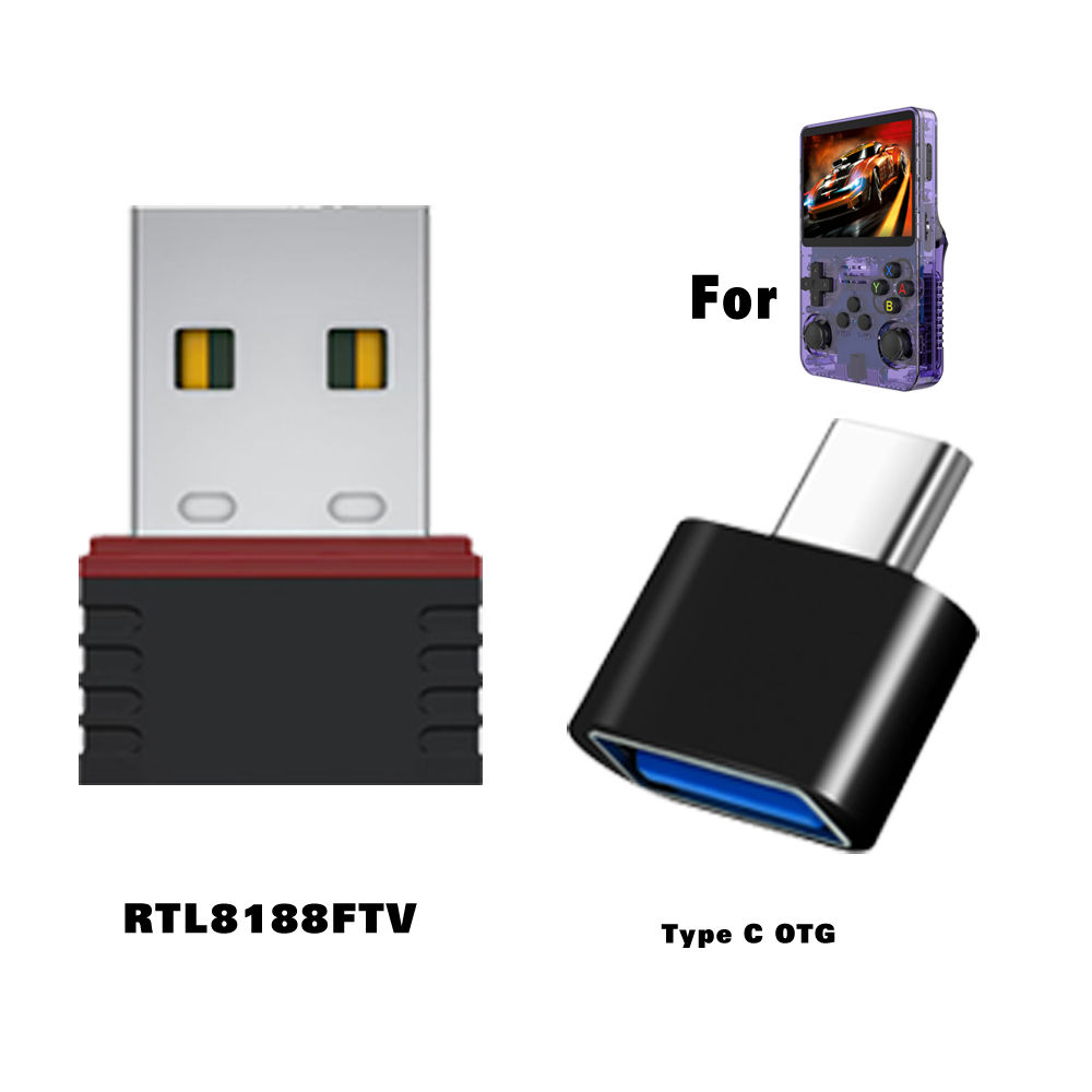 R36S (WiFi) RTL8188FTV USB Dongles and TYPE C OTG adaptor for R36S R36H R36 R36P