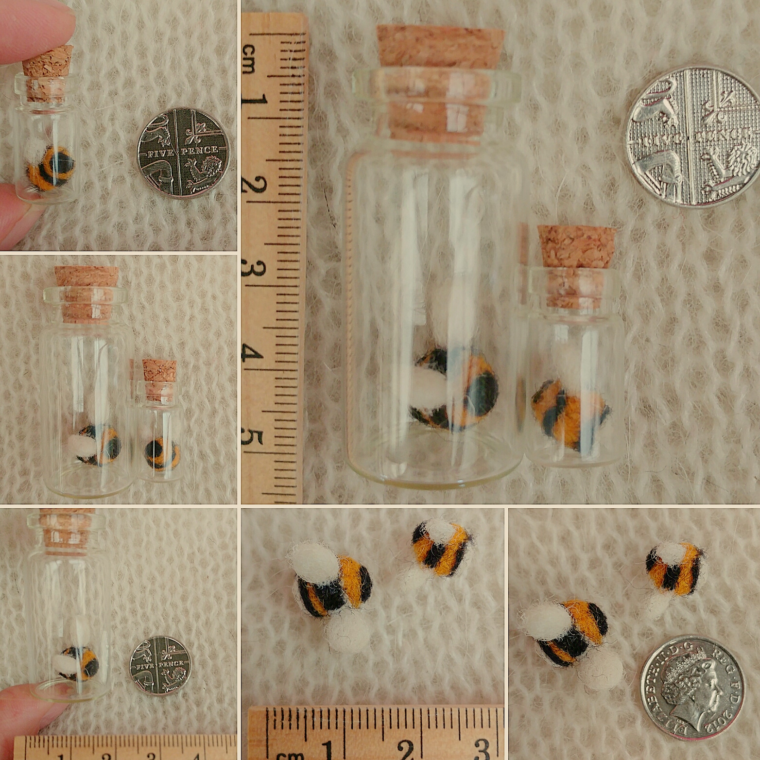 Needle Felt Bee Bottle