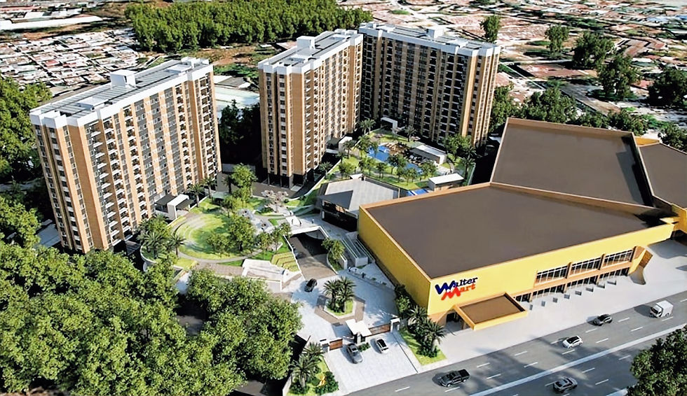 縮圖：Building with commercial area aerial view