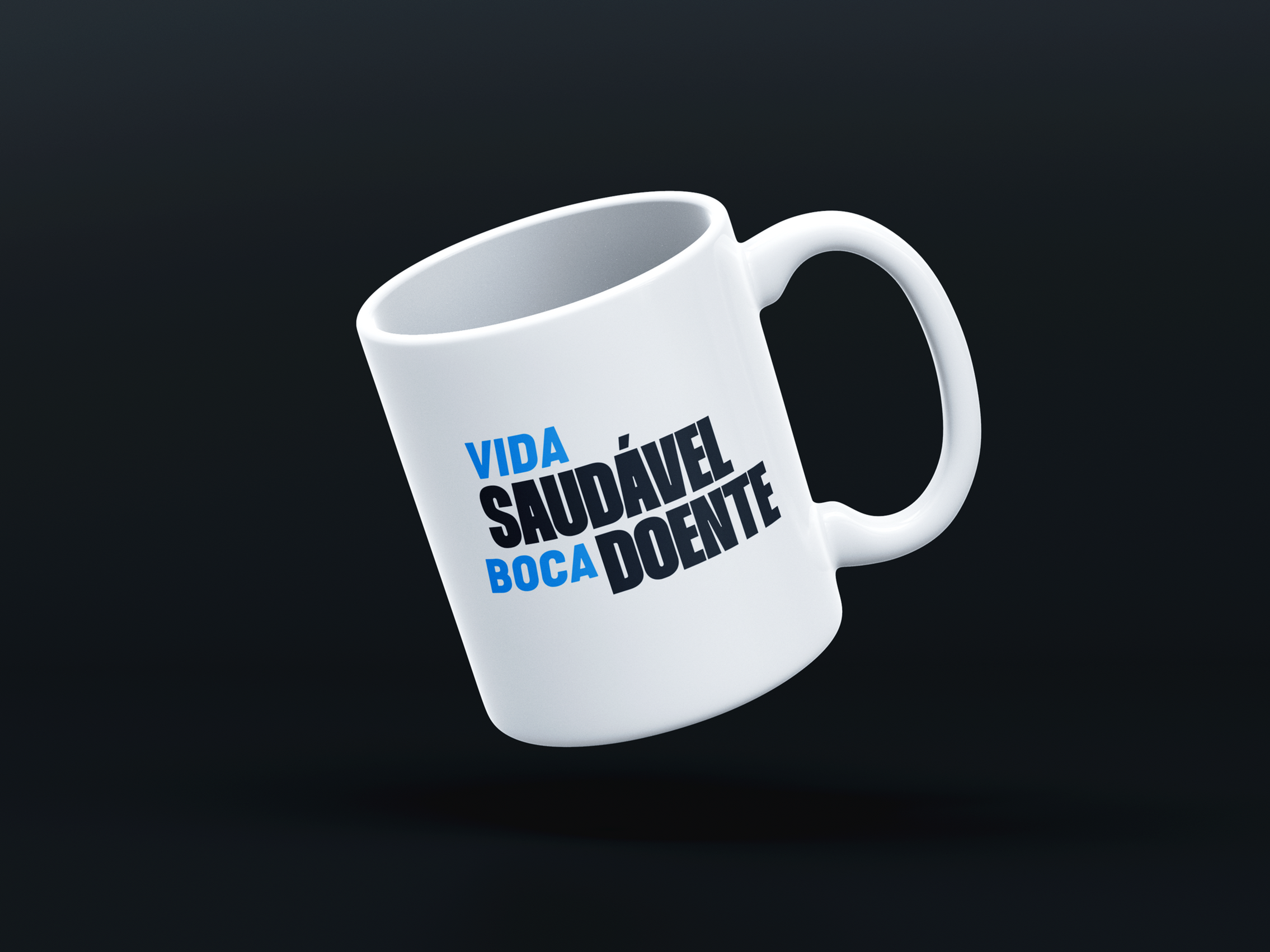 Caneca - Vida Saudável, Boca Doente