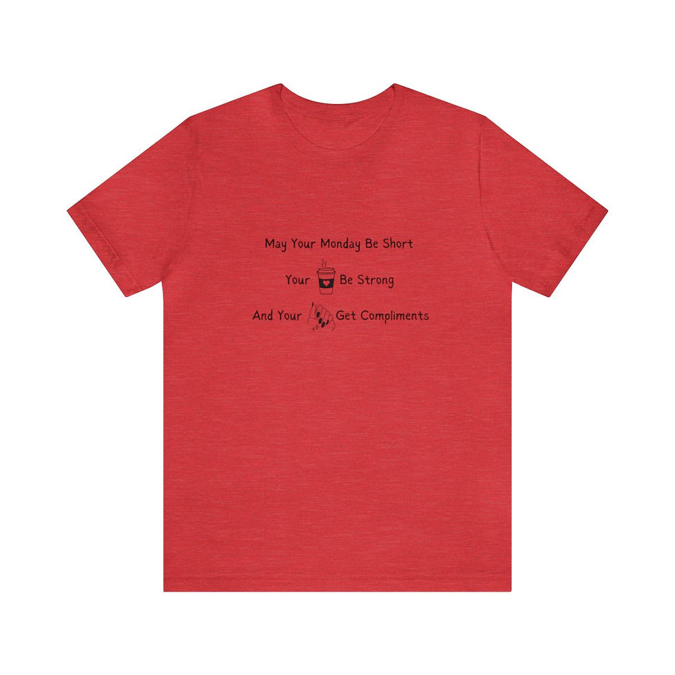 Thumbnail: MONDAYS BE SHORT Unisex Jersey Short Sleeve Tee