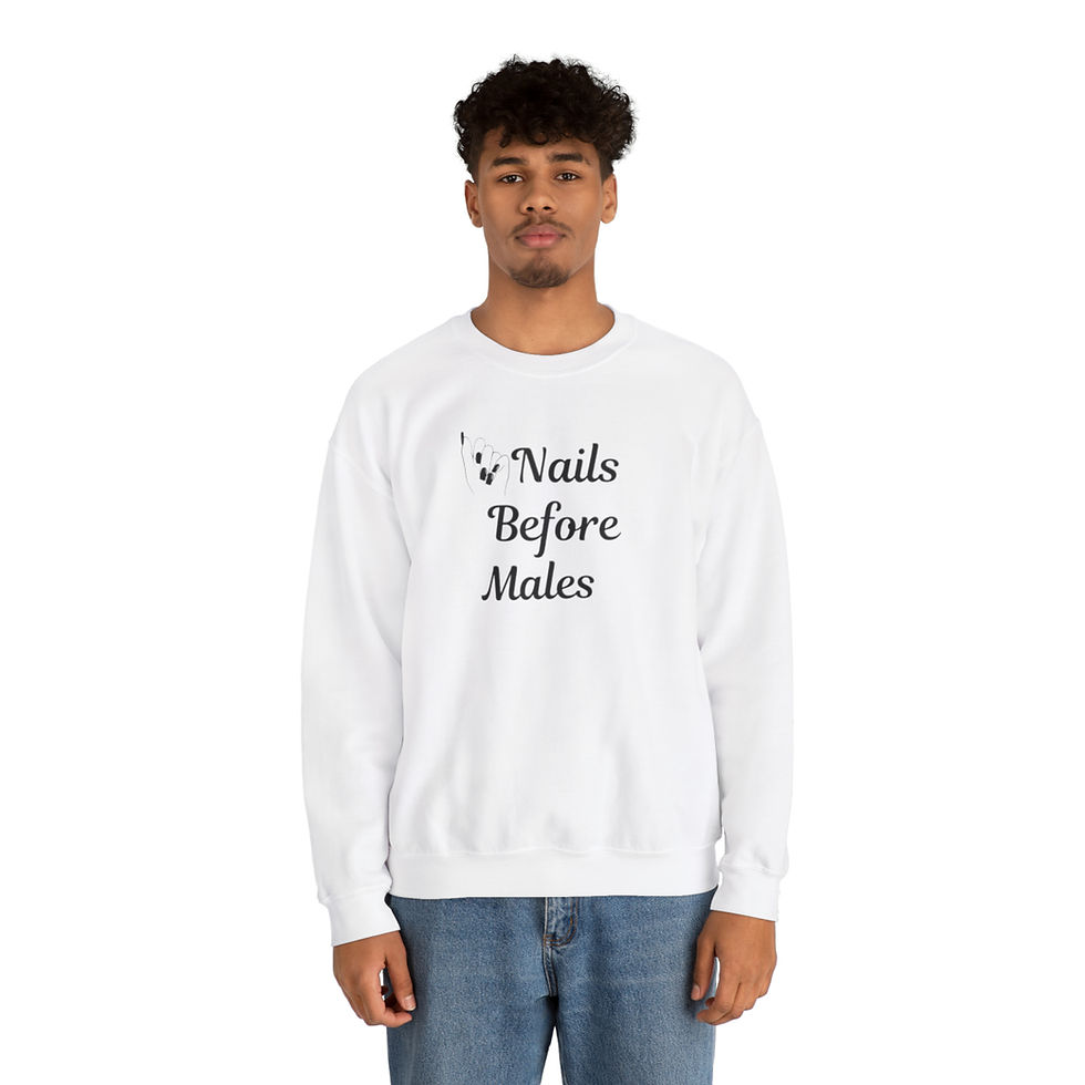 Thumbnail: Nails Before Males- Unisex Heavy Blend™ Crewneck Sweatshirt