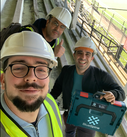 Equipe BlueSpine aux côtés de Siriad Consulting pour le diagnostic corrosion de la tribune en béton armé