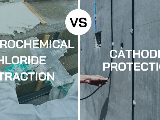 Electrochemical chloride extraction or cathodic protection