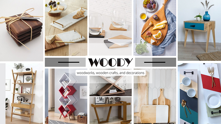 Wooden product designs at woody's shop