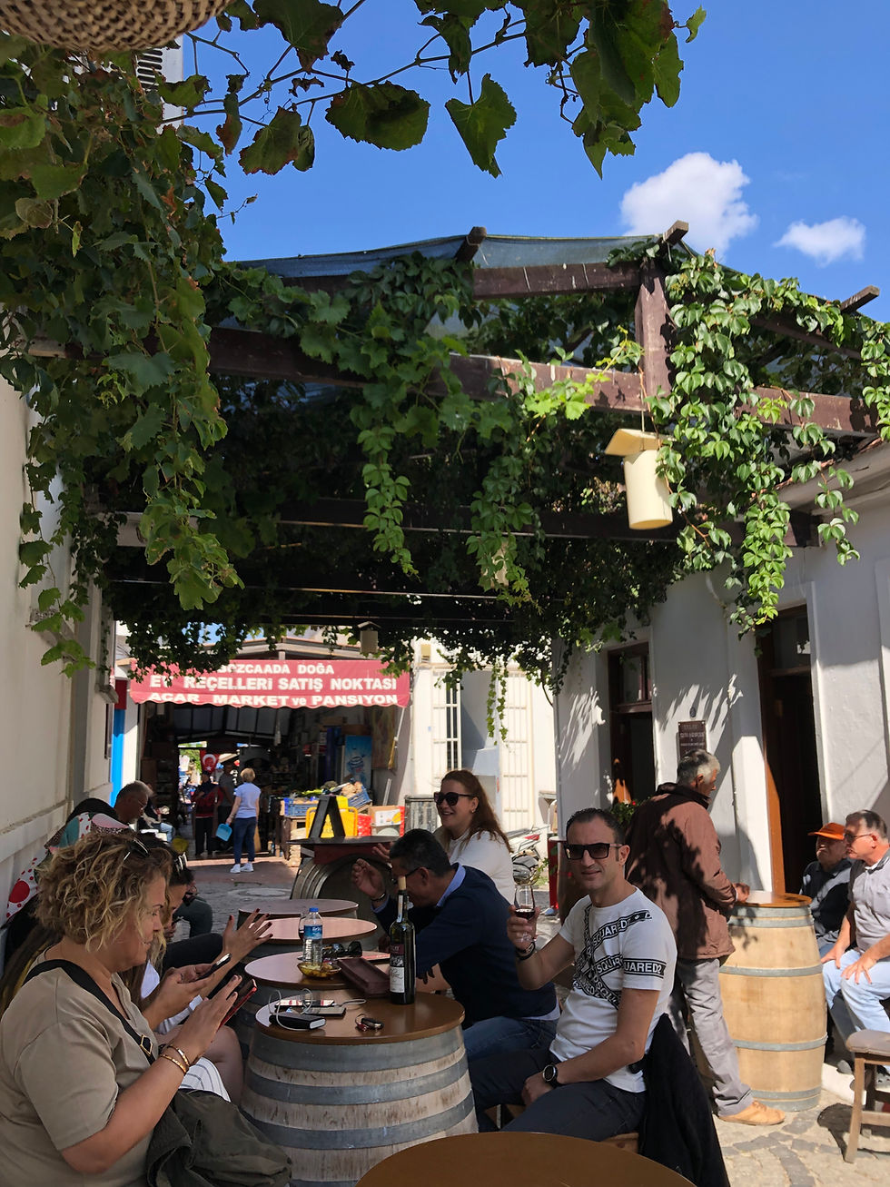 Wine tasting at Talay wine bar on Bozcaada island