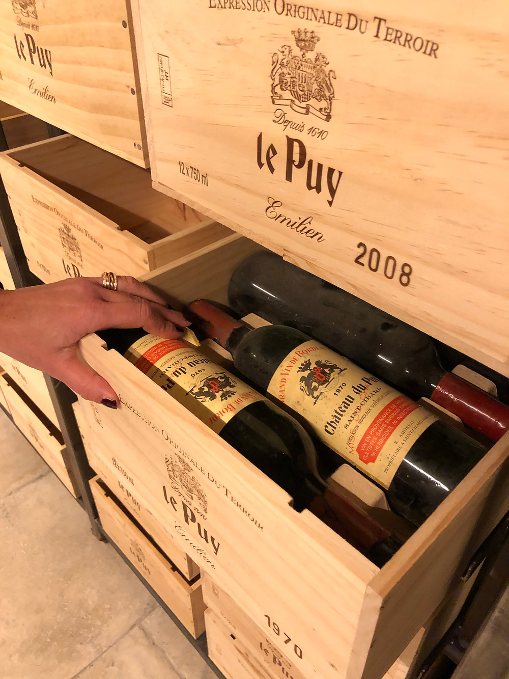 Chateau Le Puy winery visit and vineyard tour at a wine study trip to Cotes de Francs Bordeaux