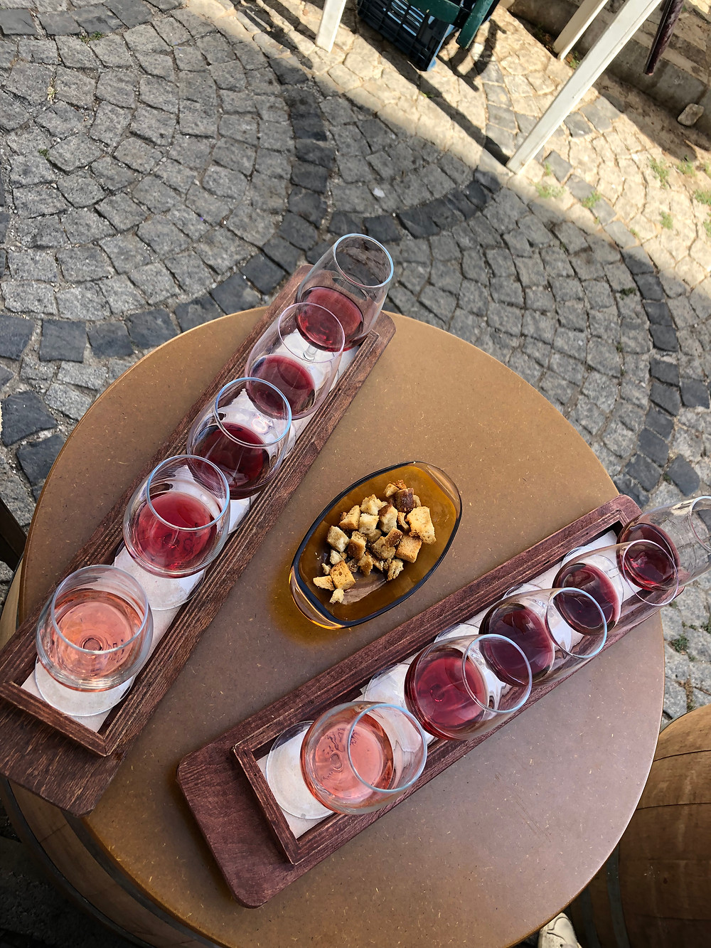 Turkish wine tasting at Talay winery wine bar on Bozcaada island