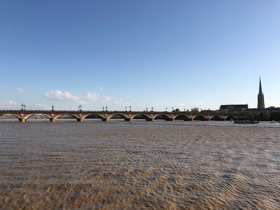 Garonne Bordeaux river and bridge view