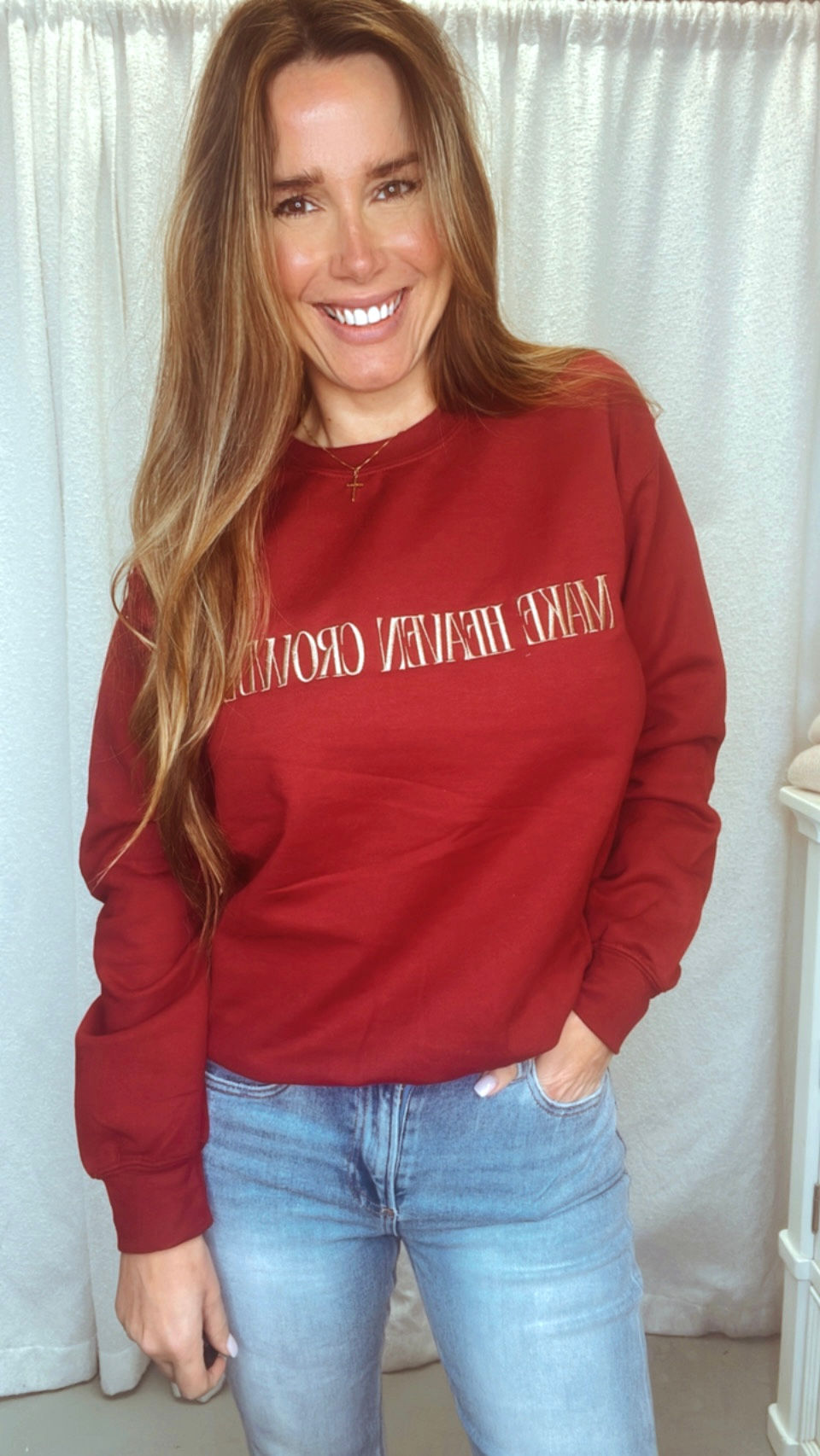 Thumbnail: Make Heaven Crowed Sweatshirt - Garnet
