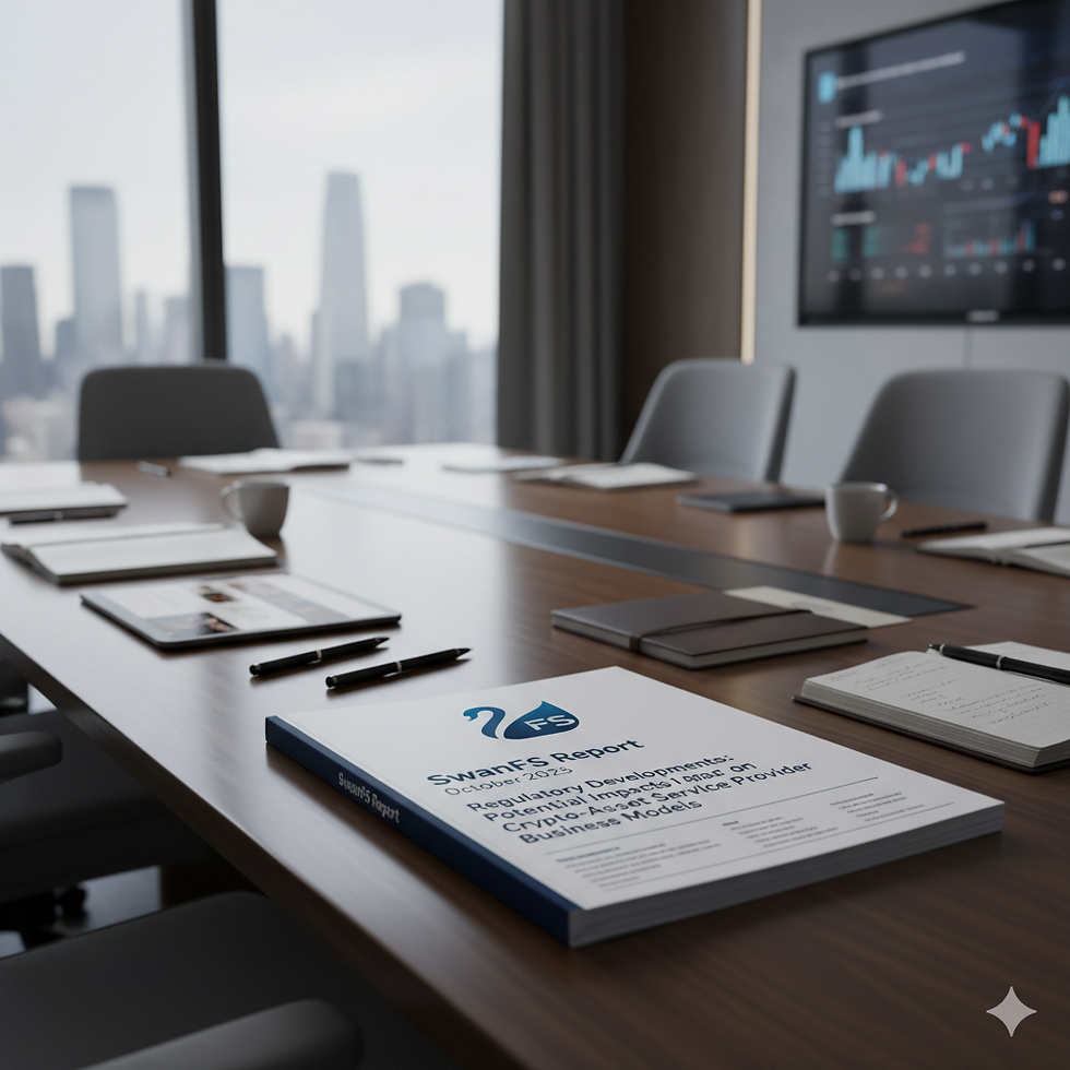 SwanFS Report on October 2025 Regulatory Developments: Potential Impacts on Crypto-Asset Service Provider Business Models