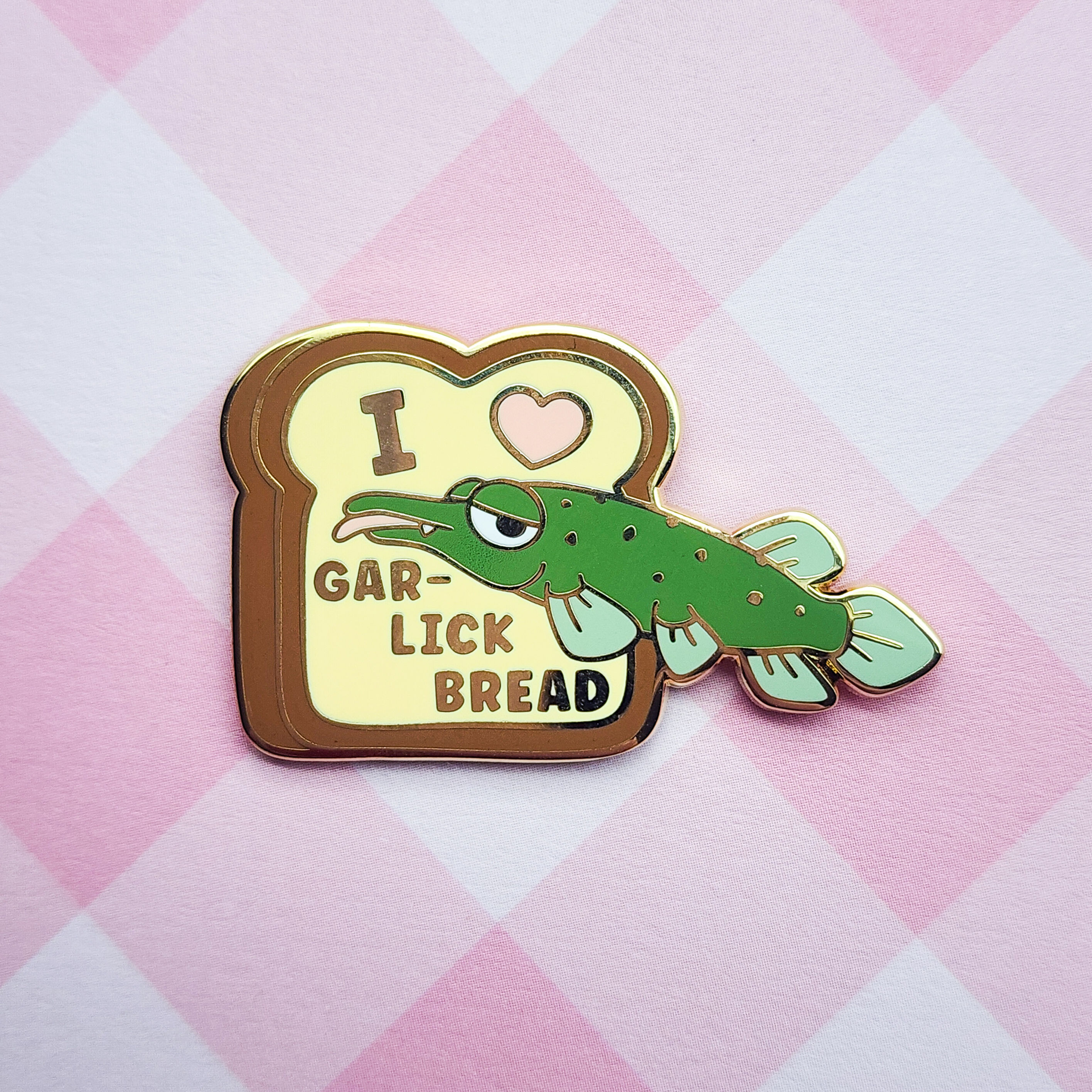 Gar-lick Bread Enamel Pin
