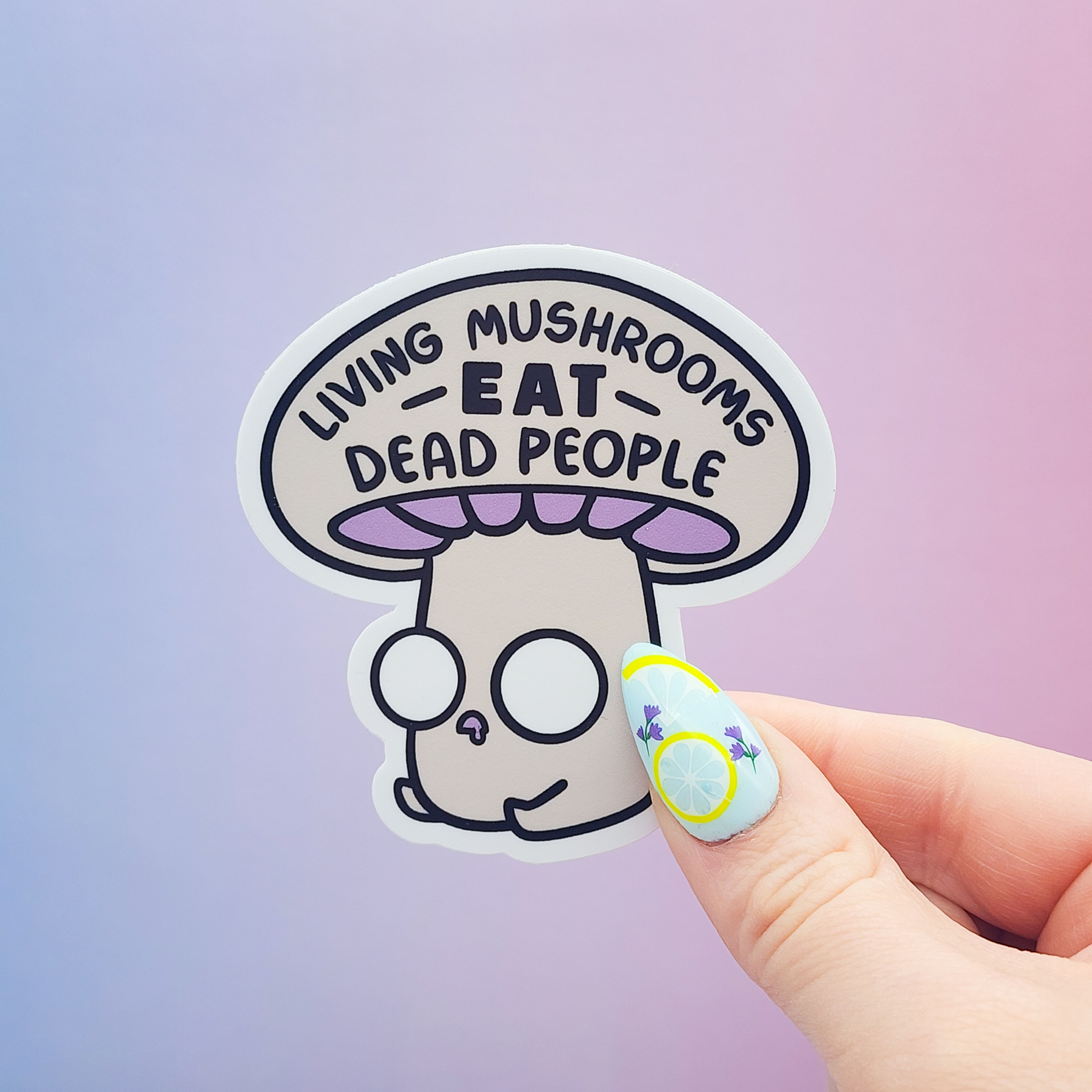 Zombie Mushroom Vinyl Sticker