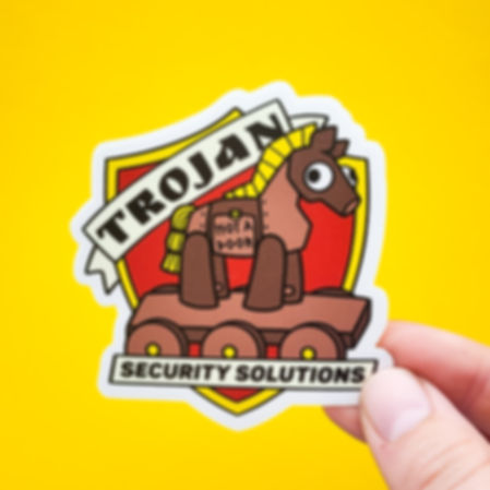 Trojan Security Vinyl Sticker