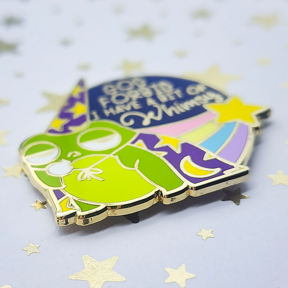 Thumbnail: Whimsical Frog Wizard Enamel Pin