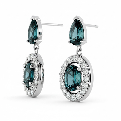 custom emerald drop earrings