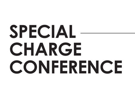 SPECIAL CHARGE CONFERENCE | TUES., 7/21 | ZOOM