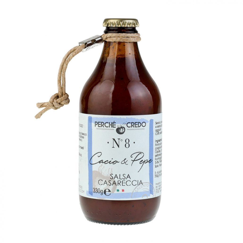 Sauce rouge au goût intense de Cacio et de poivre noir