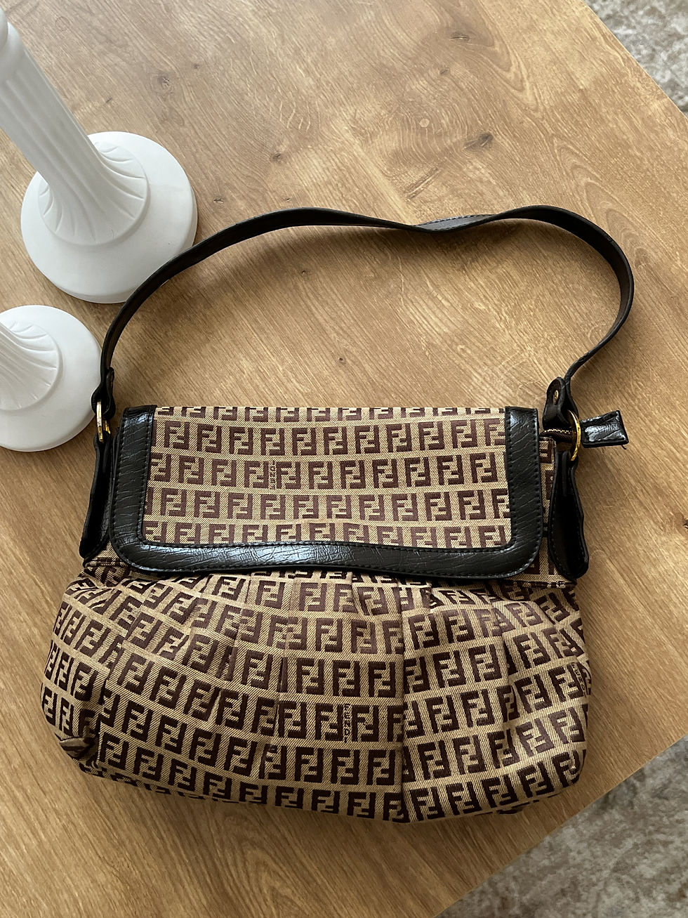 Thumbnail: Vintage Fendi Monogram Canvas Shoulder Bag