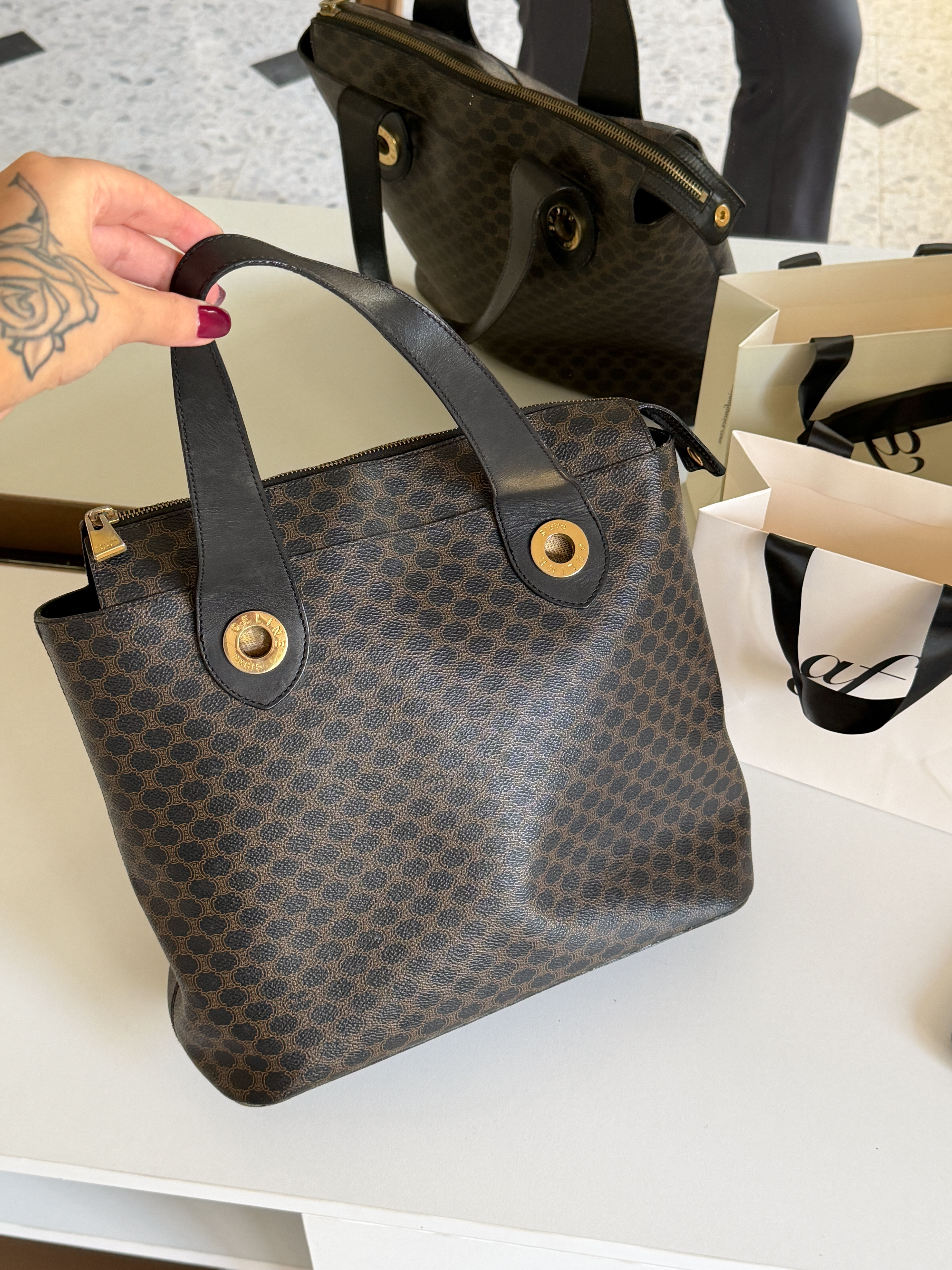 Celine Macadam Monogram Tote Bag
