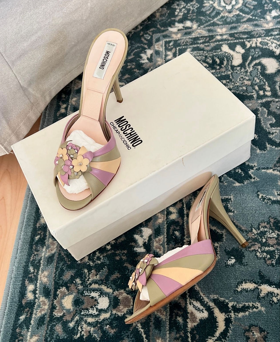 Thumbnail: Vintage Moschino Floral Sandals