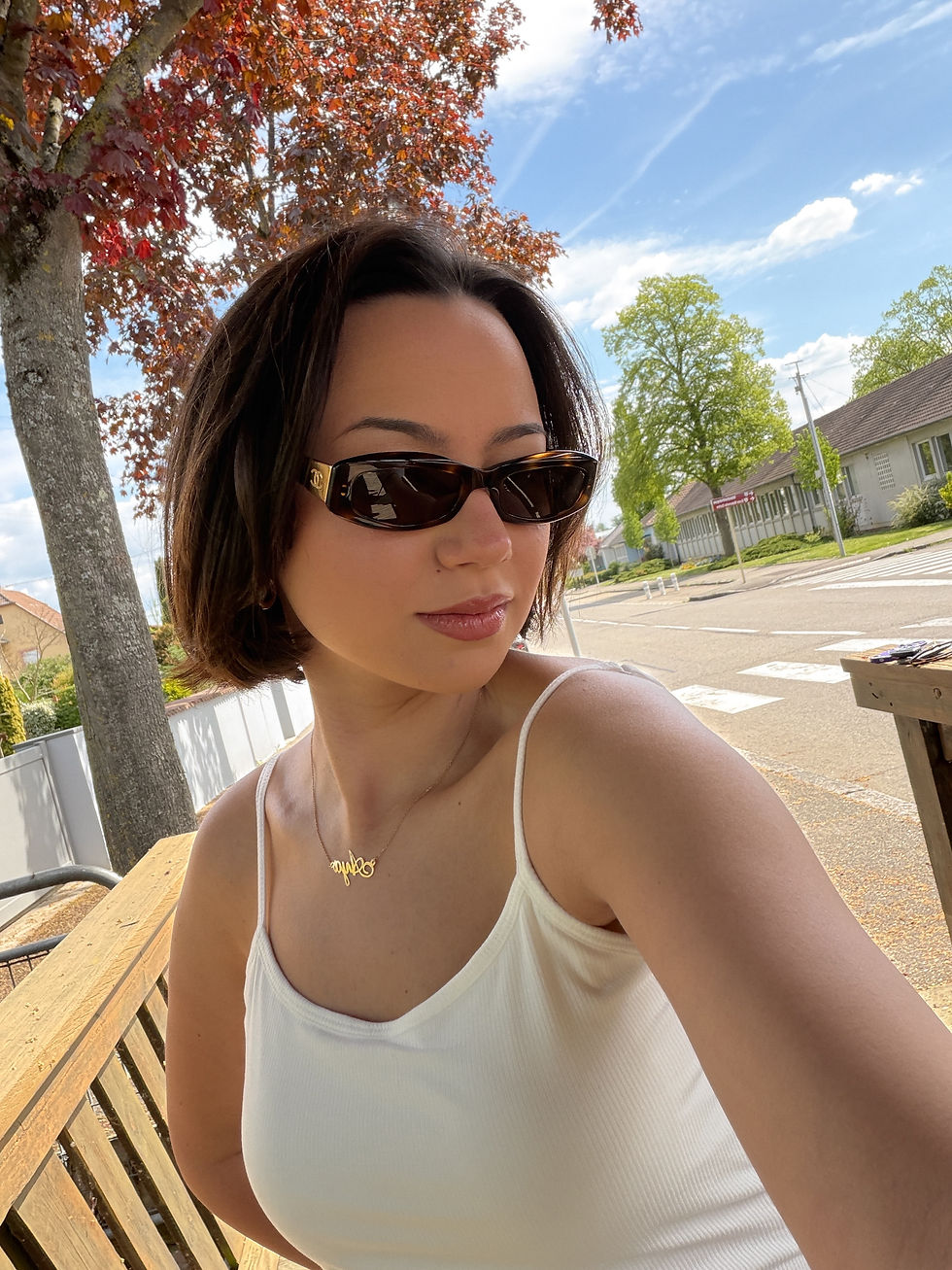 Thumbnail: Vintage Chanel Tortoise Model Nb. 5014 Sunglasses