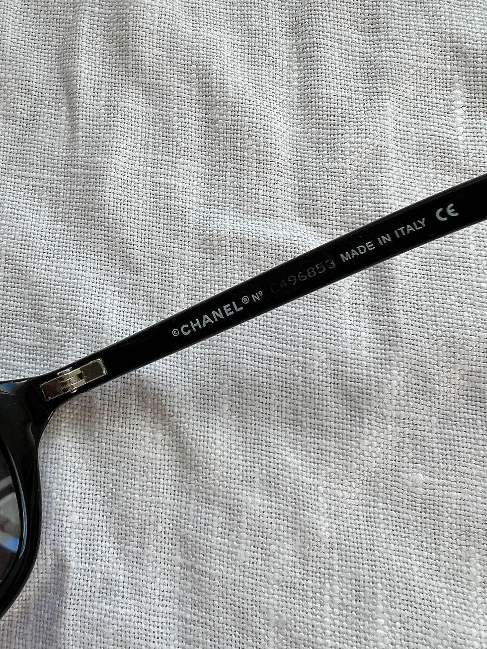 Thumbnail: Vintage Chanel Classic Black Sunglasses