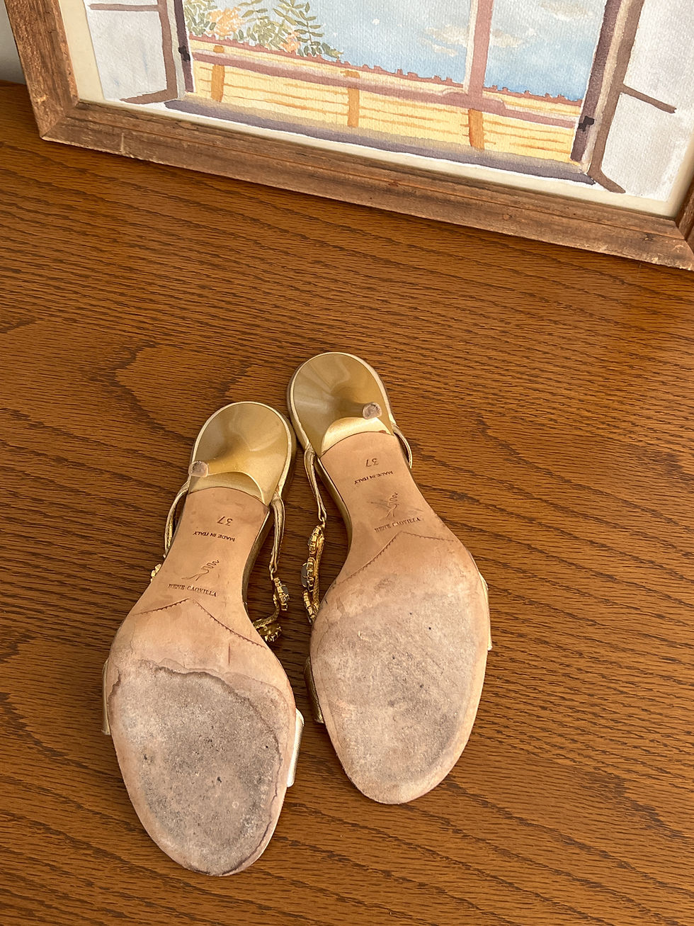 Thumbnail: Vintage René Caovilla Jeweled Sandals