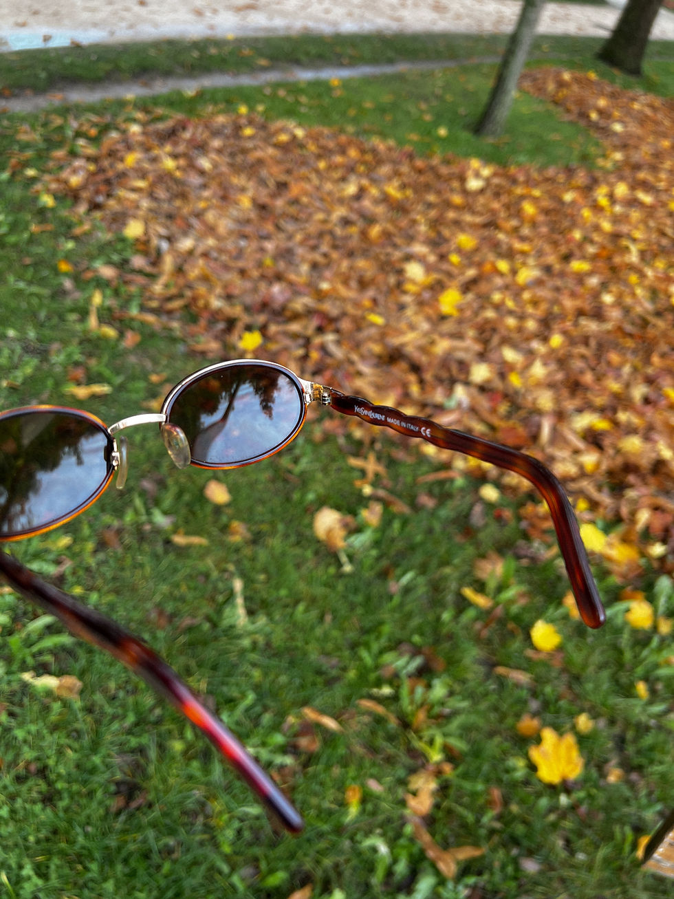 Thumbnail: Vintage YSL round sunglasses