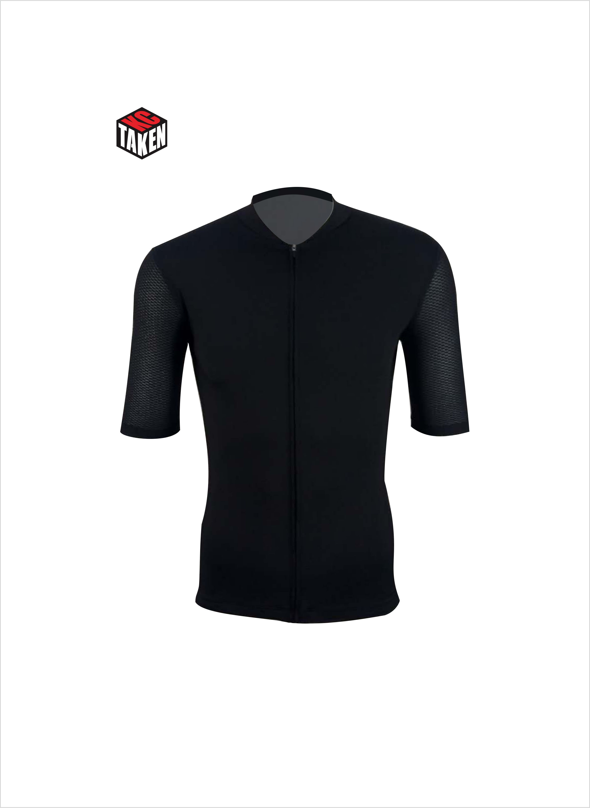 Agatha Jersey - R 版全素黑超酷車衣