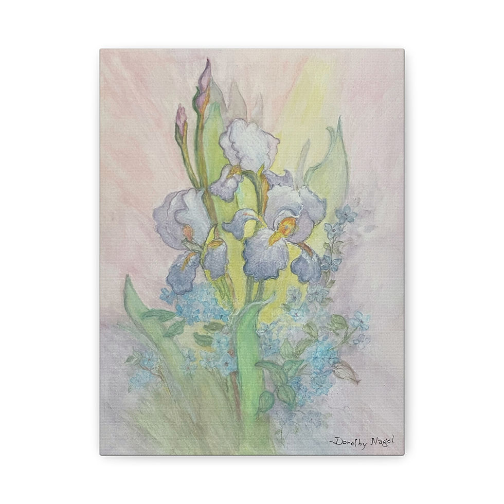 Iris and Forget-Me-Nots