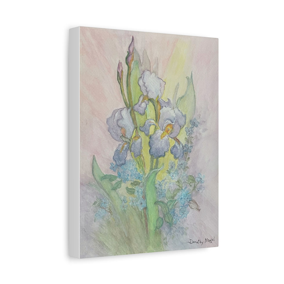 Iris and Forget-Me-Nots
