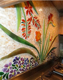 Botanical backsplash-detail