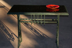 Black glass table - 2006