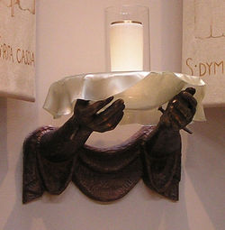 Healing shrine slumped glass, 2005