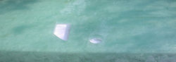 Vanity top after waterjet cutting
