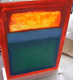 orange, blue & green reverse side