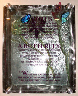 Lotus & butterfly panel, 2004