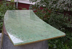 Amber glass bartop - 2006